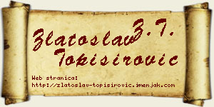 Zlatoslav Topisirović vizit kartica